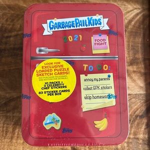 2021 Topps Garbage Pail Kids Series 1 'Food
Fight!' Collectible, Red Tin